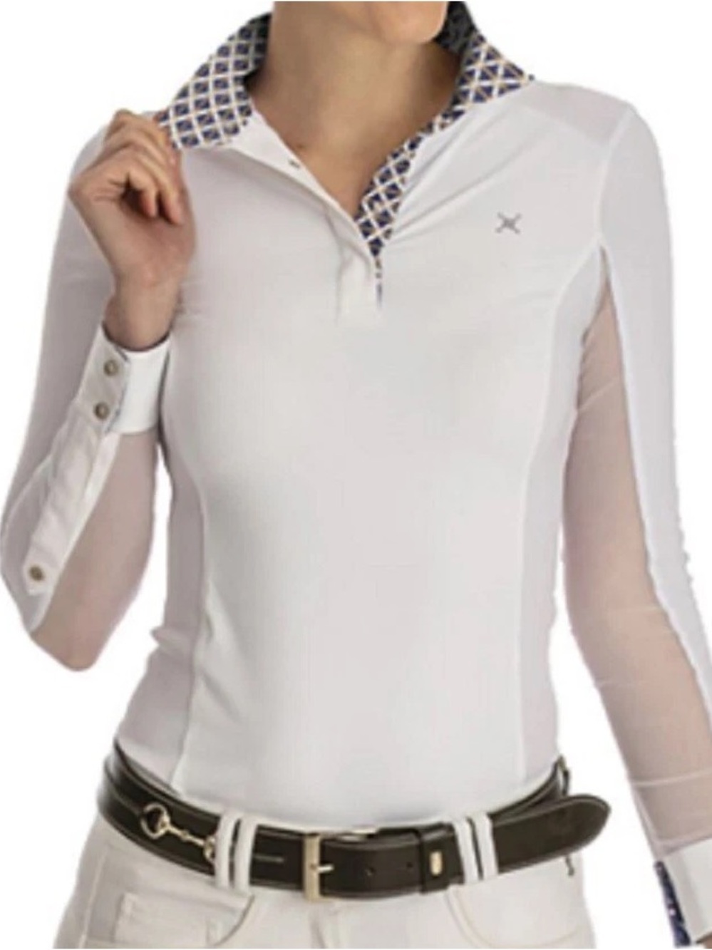 Trepstep Solo Ireland Women’s Milan Longsleeve Competition Shirt in White S